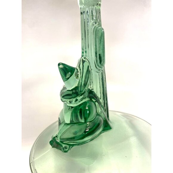 Siestaby CRISTAL D'ARQUES-DURAND Margarita Glass Green Cactus & Sombrero Figuri - Picture 2 of 4